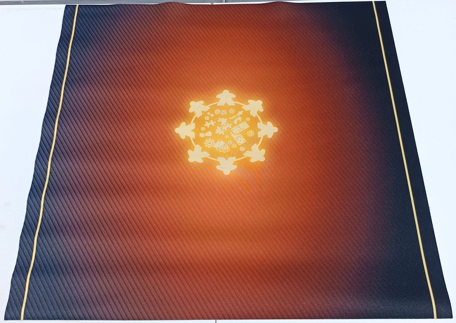 Tapis Meeple néon Jaune 60 cm/60 cm avec défaut 35-07