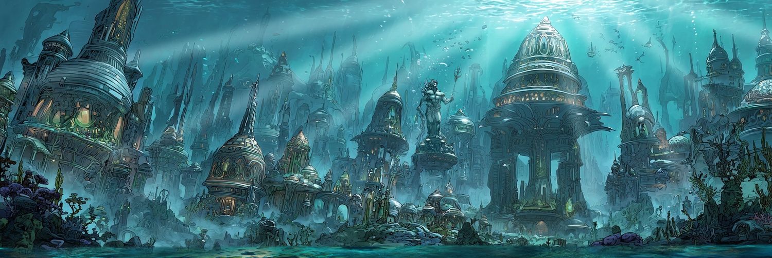 Fond de table Atlantis (Compatible Marvel Crisis Protocol)