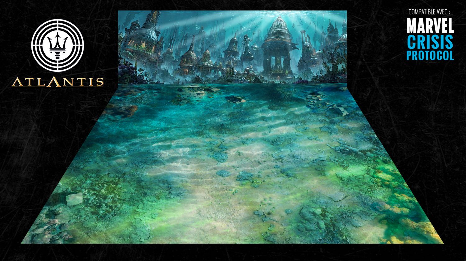 Battlemat Atlantis (Compatible Marvel Crisis Protocol®)