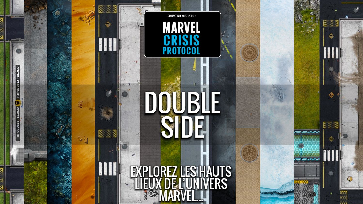 Battlemat double sided  (Compatible Marvel Crisis Protocol®)