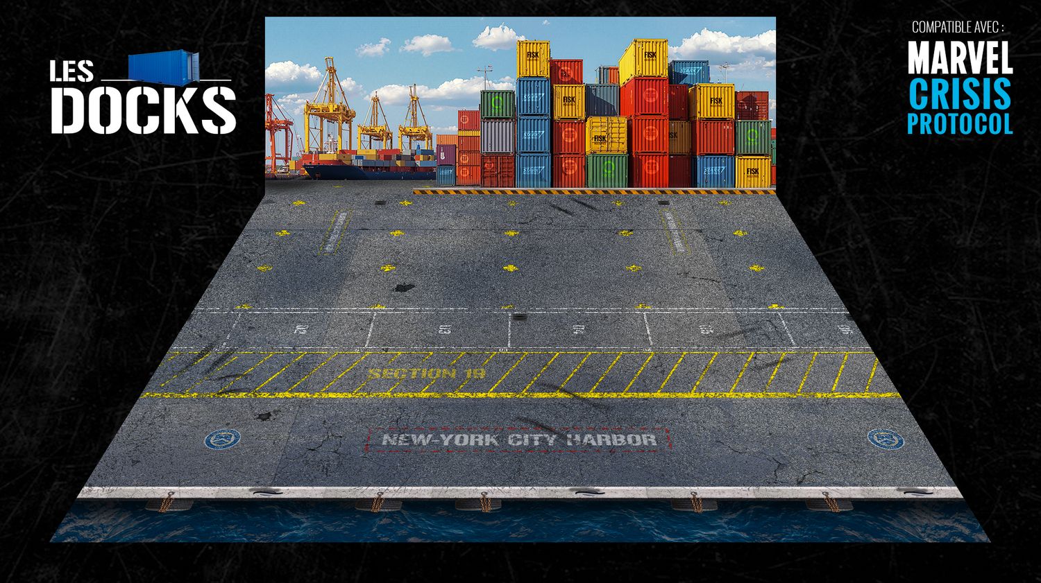 Battlemat Les Docks (Compatible Marvel Crisis Protocol®)