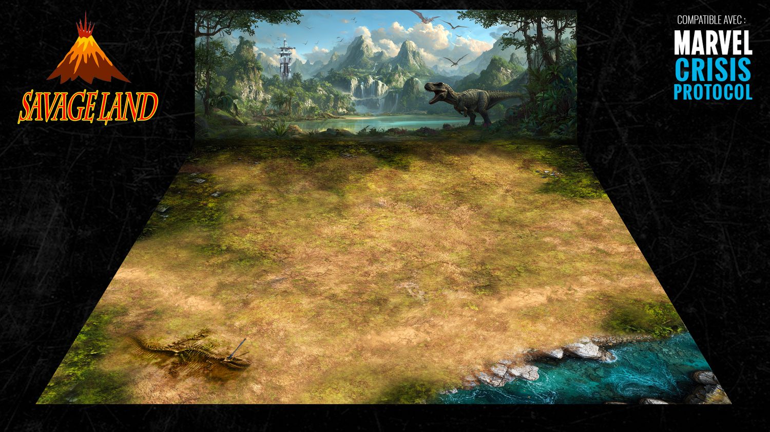 Battlemat Savage Land (Compatible Marvel Crisis Protocol®)