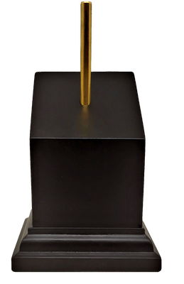 Carré noir incl, 4x4x7 + tige laiton Carré noir incl, 4x4x7 + tige laiton