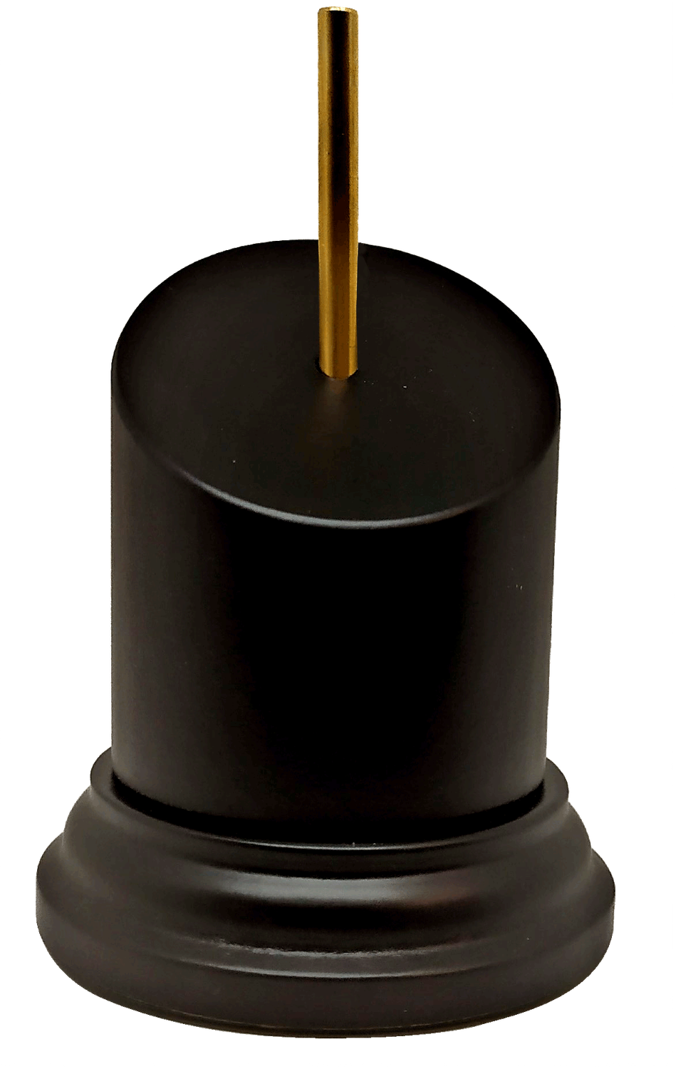 Rond noir incl, 4,5x7 + tige laiton