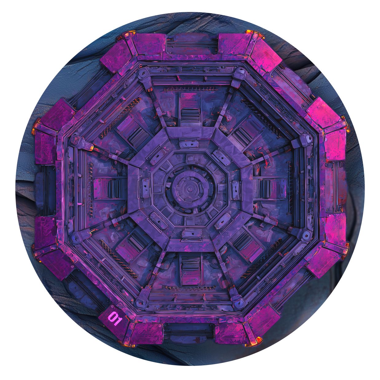 Gabarits d'objectifs /  target templates - Alien Mines for WARHAMMER 40000 ® Compatible