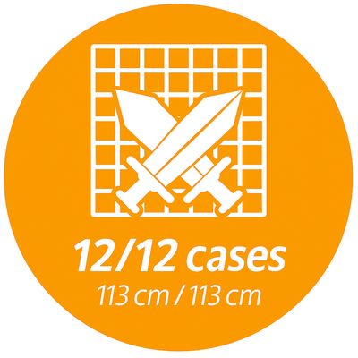 12/12 cases = 113 cm/113 cm
