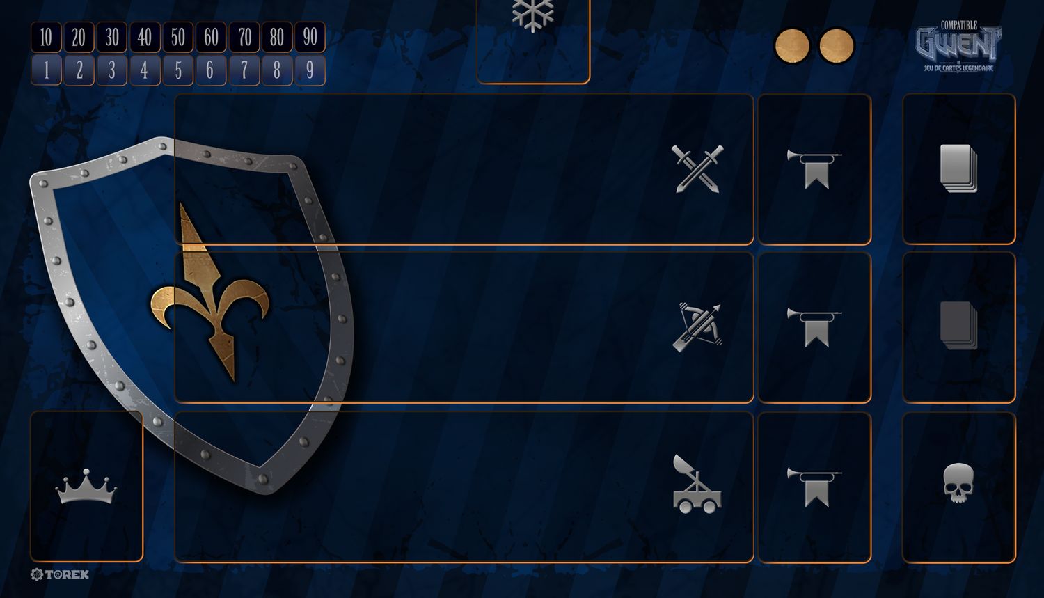 Playmat  compatible Gwent® faction Royaume du Nord pour 1 joueur