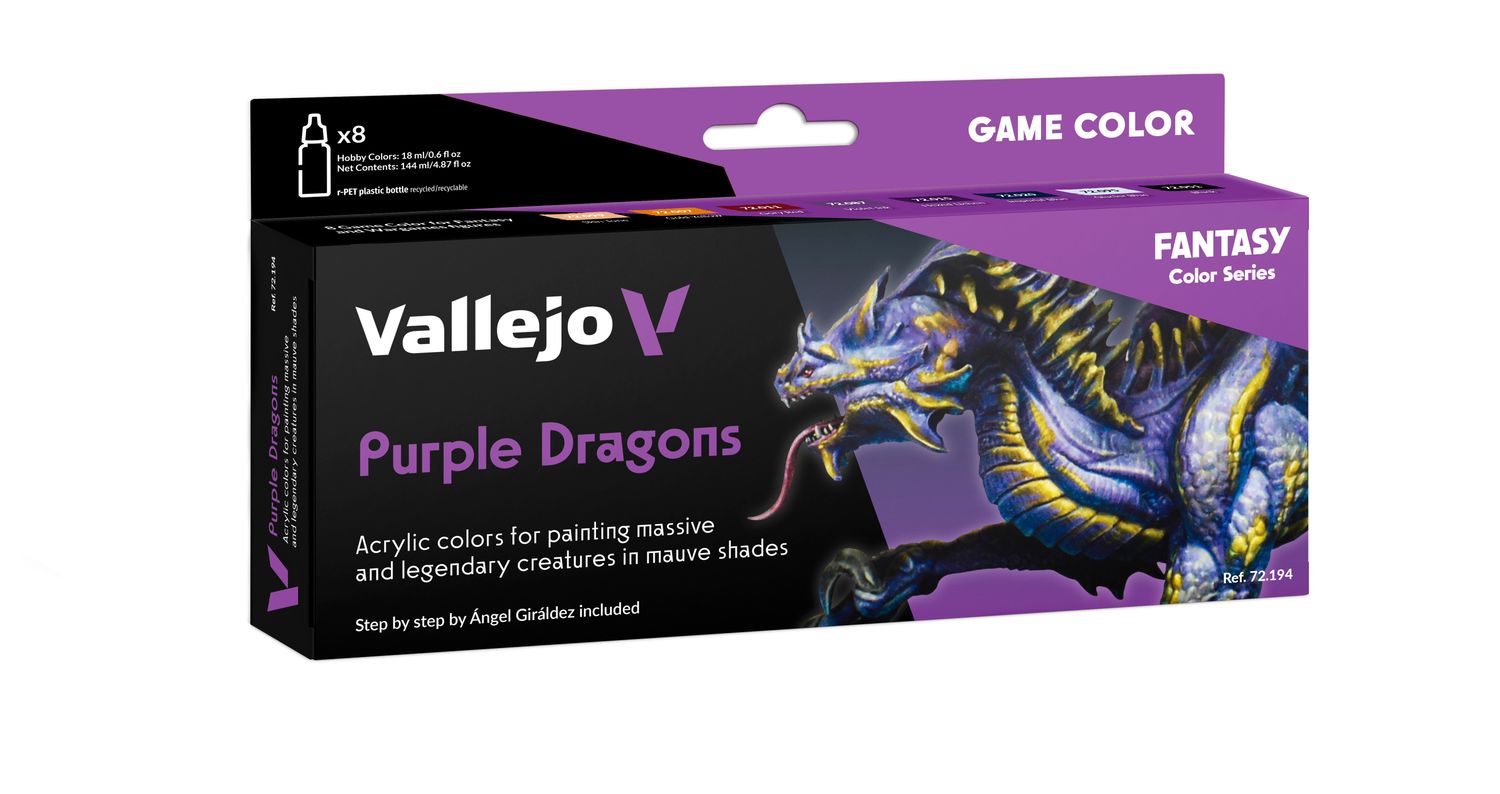 Fantasy Color Series 8 PURPLE DRAGONS - 72.194