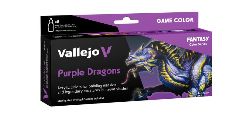 Fantasy Color Series 8 PURPLE DRAGONS - 72.194