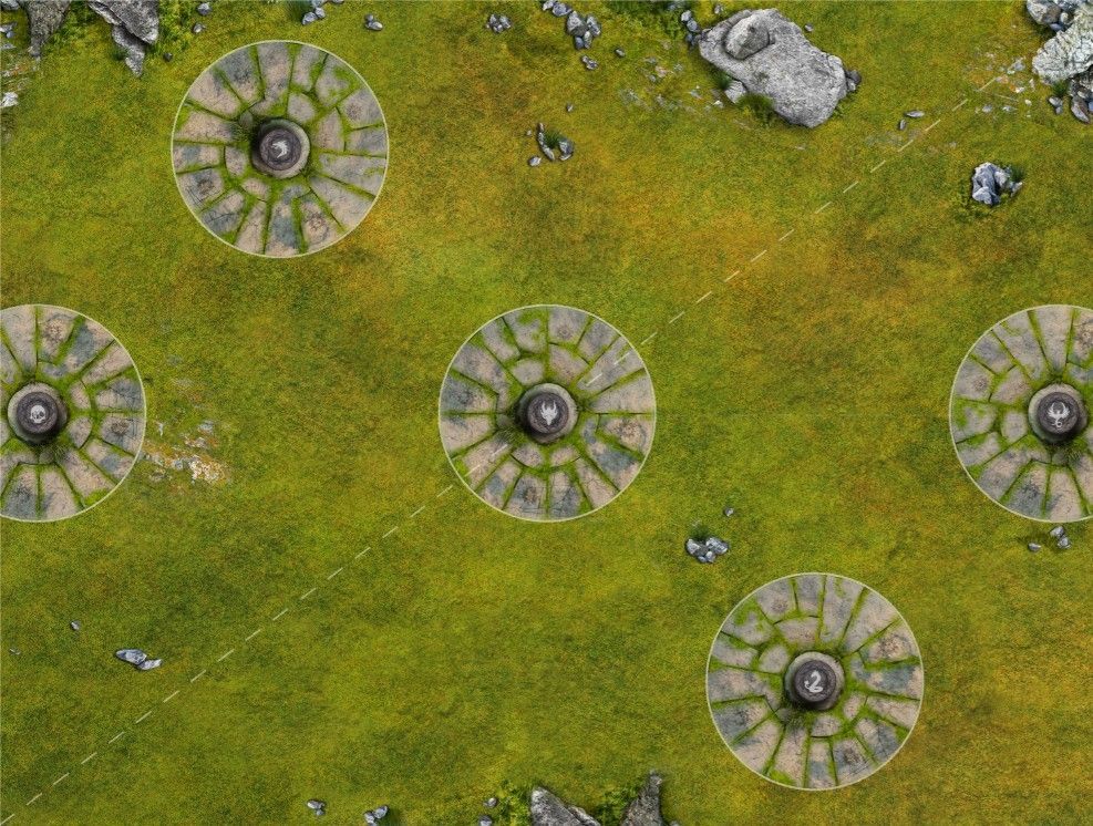 Battlemat compatible FER DE LANCE - Age of Sigmar®​  - Inspiration Jade & Fire - Double side