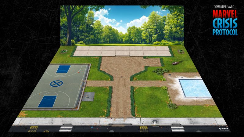 Battlemat Manoir Xmen (Compatible Marvel Crisis Protocol®)