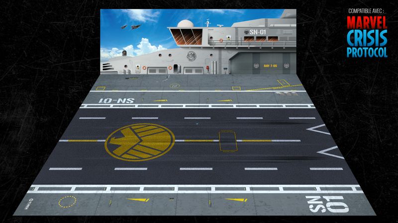 Battlemat Héliporteur Shield (Compatible Marvel Crisis Protocol®)