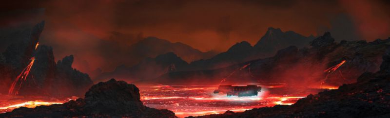 Fond de table Mustafar (Compatible Star Wars Shatterpoint®)