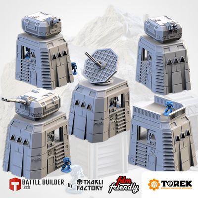 Tourelles de défense modulaires (5 models) - Modular defense Towers