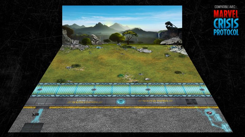 Battlemat Wakanda forever (Compatible Marvel Crisis Protocol®)