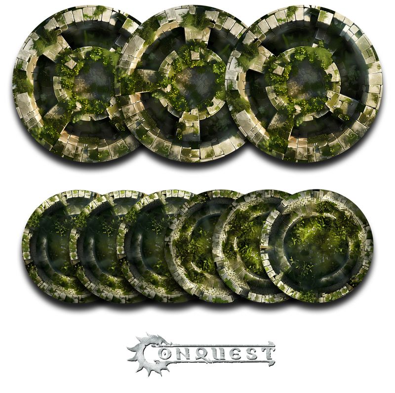 Lot Gabarits d'objectifs (3x 9" + 6x 6") CONQUEST