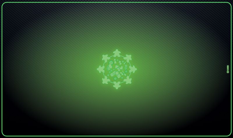 Tapis Meeple néon vert 100 cm/60 cm