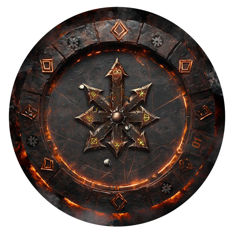 Gabarits d'objectifs /  target templates - Inspiration Black Legion - Universel for WARHAMMER 40000 ® Compatible