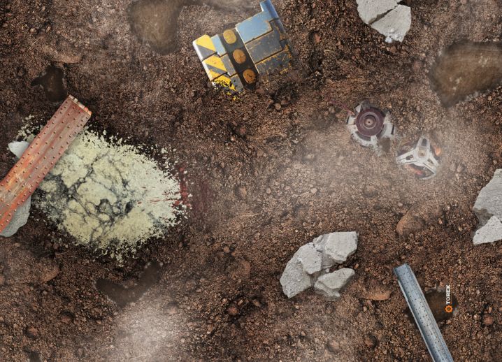 Zones de ruines Mud (6'/12') WTC for WARHAMMER 40000 ® Compatible