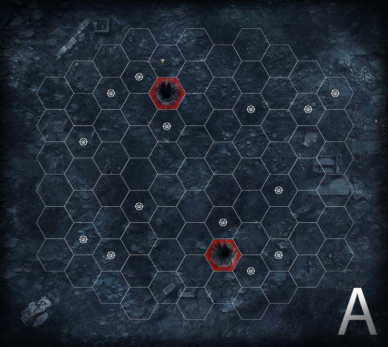 Battlemat Cendres compatible Warhammer Underworlds ®Face A