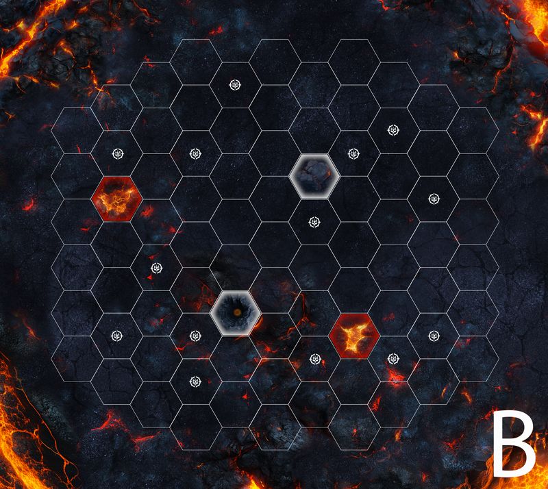 Battlemat Lave compatible Warhammer Underworlds ® Face B