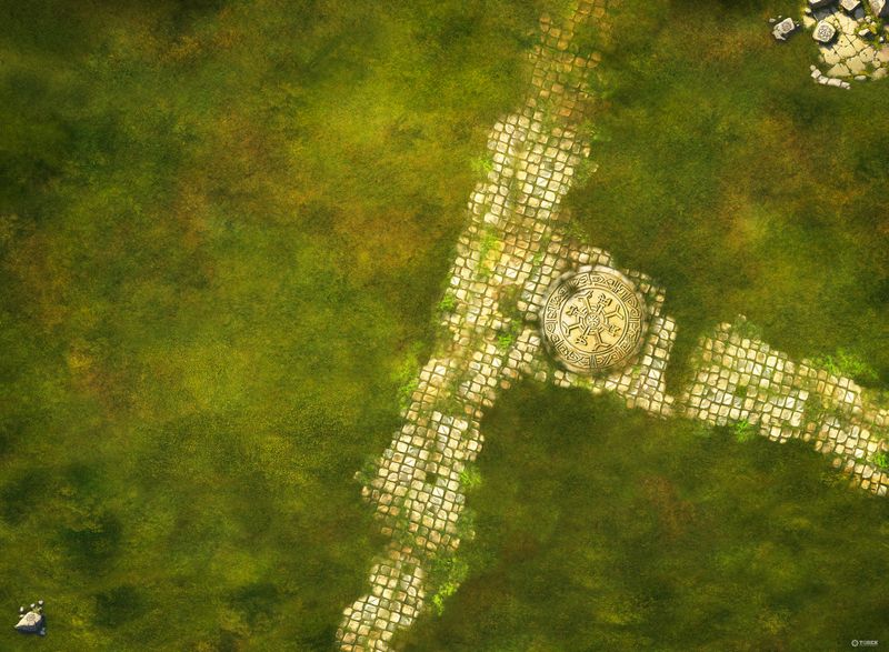 Battlemat Plaine route pavée 60"/44" en Néoprène