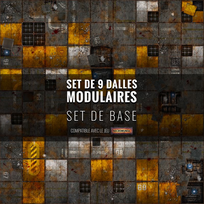 SET 9 DALLES NECROMUNDA ® - SET DE BASE