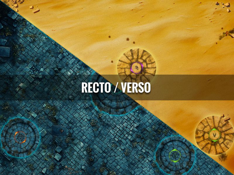 Battlemat compatible FER DE LANCE - Age of Sigmar®​  - Inspiration Sand & Bones - Double side