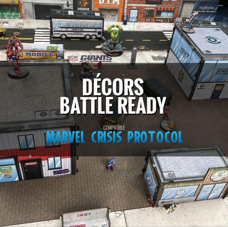 Décors Battle Ready - Table complète - Compatible Marvel Crisis Protocol - Urbain