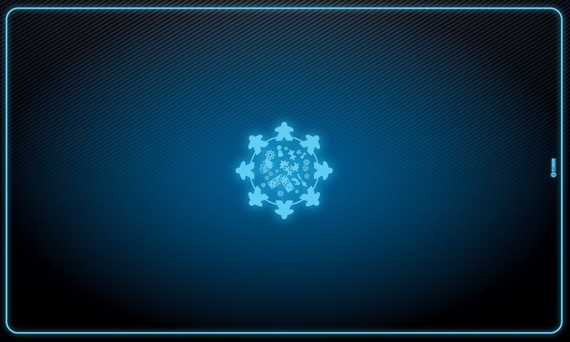 Tapis Meeple néon bleu 100 cm/60 cm