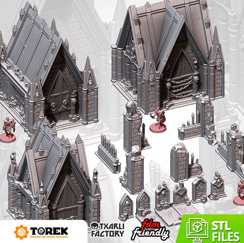 Set cimetière (16 models) - Graveyard