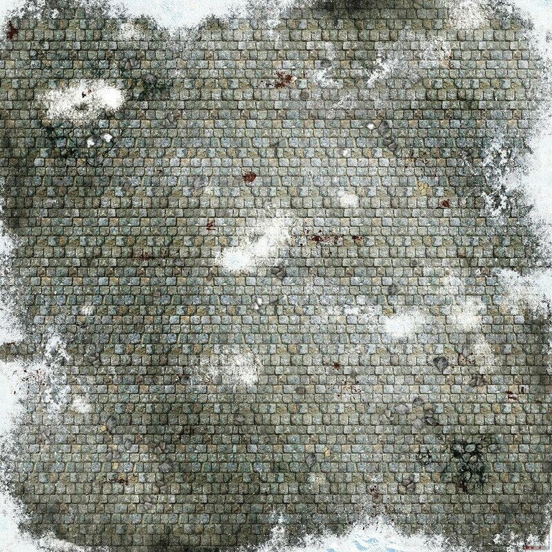 Battlemat Dallage Donjon (dalles 25 mm) - Winter is coming
