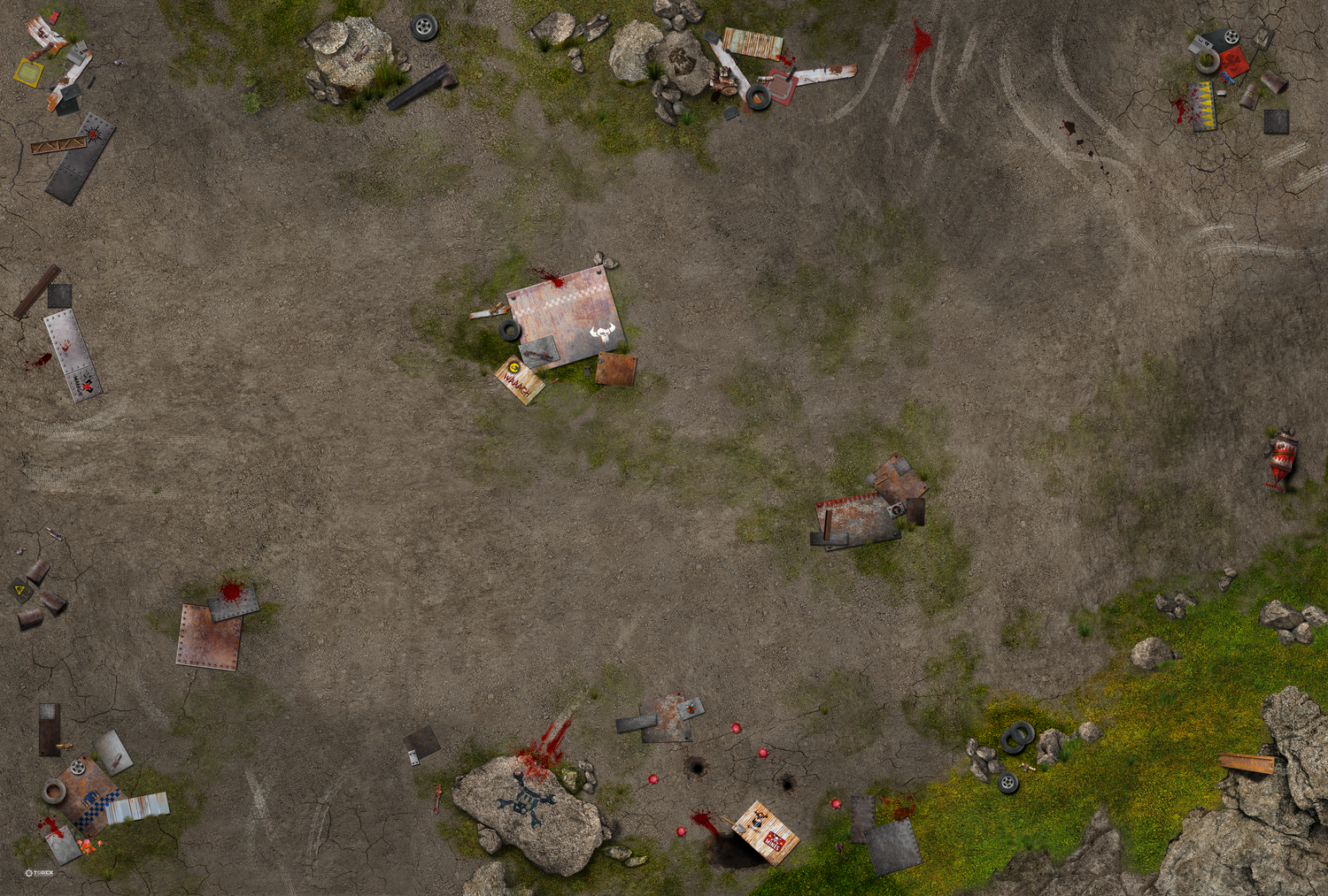 Battlemat inspired by Orks for WARHAMMER 40000 ® Compatible