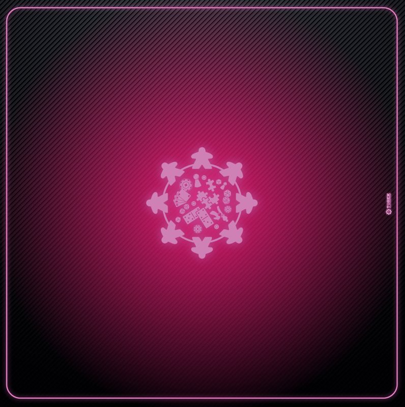 Tapis Meeple néon rose 90 cm/90 cm