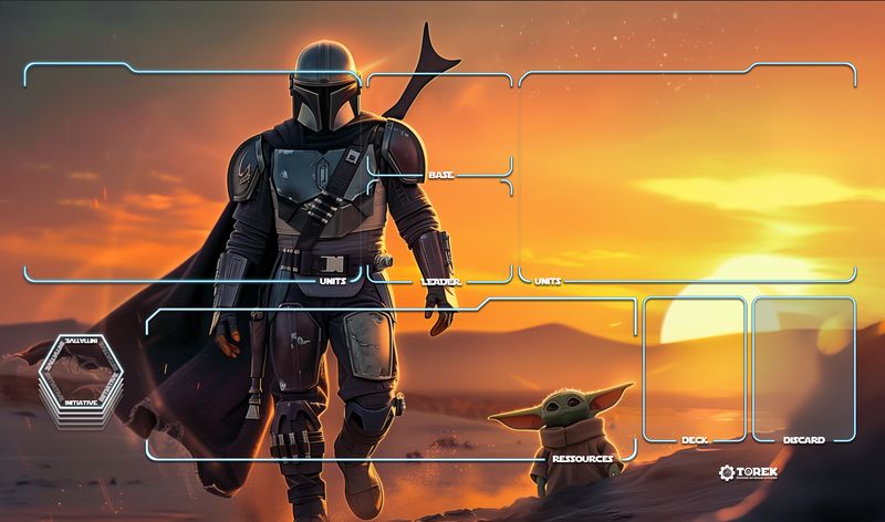 Playmat inspired by Mando Star Wars unlimited compatible 1 player Playmat inspired by Mando Star Wars unlimited compatible 1 player