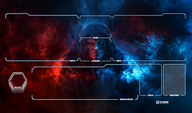 Playmat inspired by Palpatine Star Wars unlimited compatible 1 player Playmat inspired by Palpatine Star Wars unlimited compatible 1 player