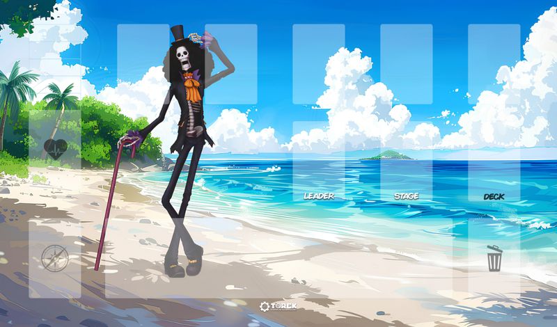 Playmat Compatible One Piece Card® inspired by Brook
