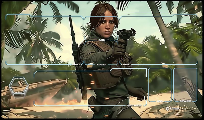 Playmat inspired by Jyn Erso Star Wars unlimited compatible 1 player