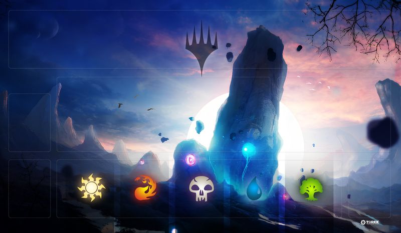Playmat inspired by Rock - Compatible Magic the Gathering 1 player