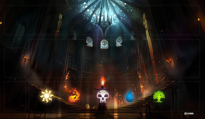 Playmat inspired by Sanctuaire - Compatible Magic the Gathering 1 player