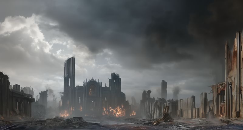 Fond de table/ background for KT  - Ruines City