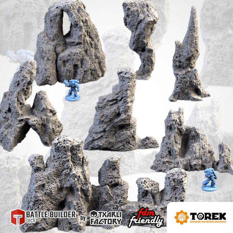 Pierres volcaniques (7 models) - Volcanic stones