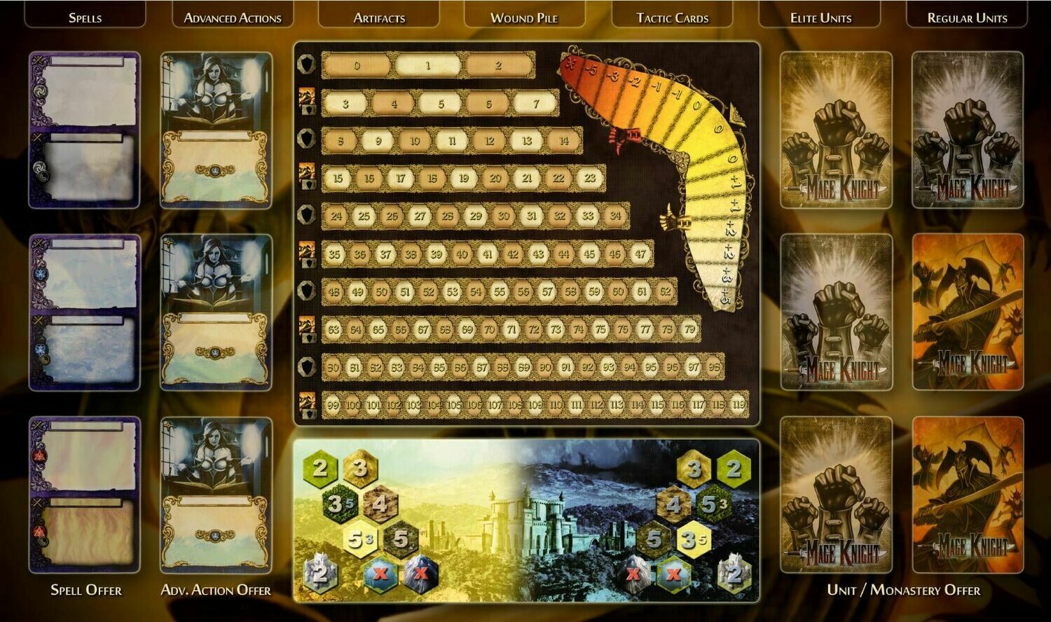 Mage Knight® INKEDPLAYMATS en vinyle Mage Knight® INKEDPLAYMATS en vinyle