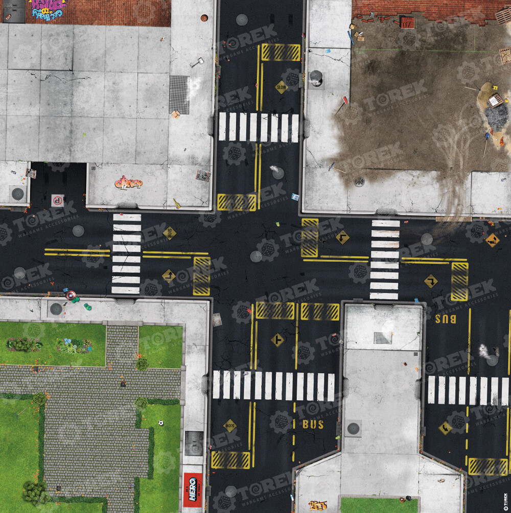 Battlemat New-York game 1 (Compatible Marvel Crisis Protocol®) avec marquage