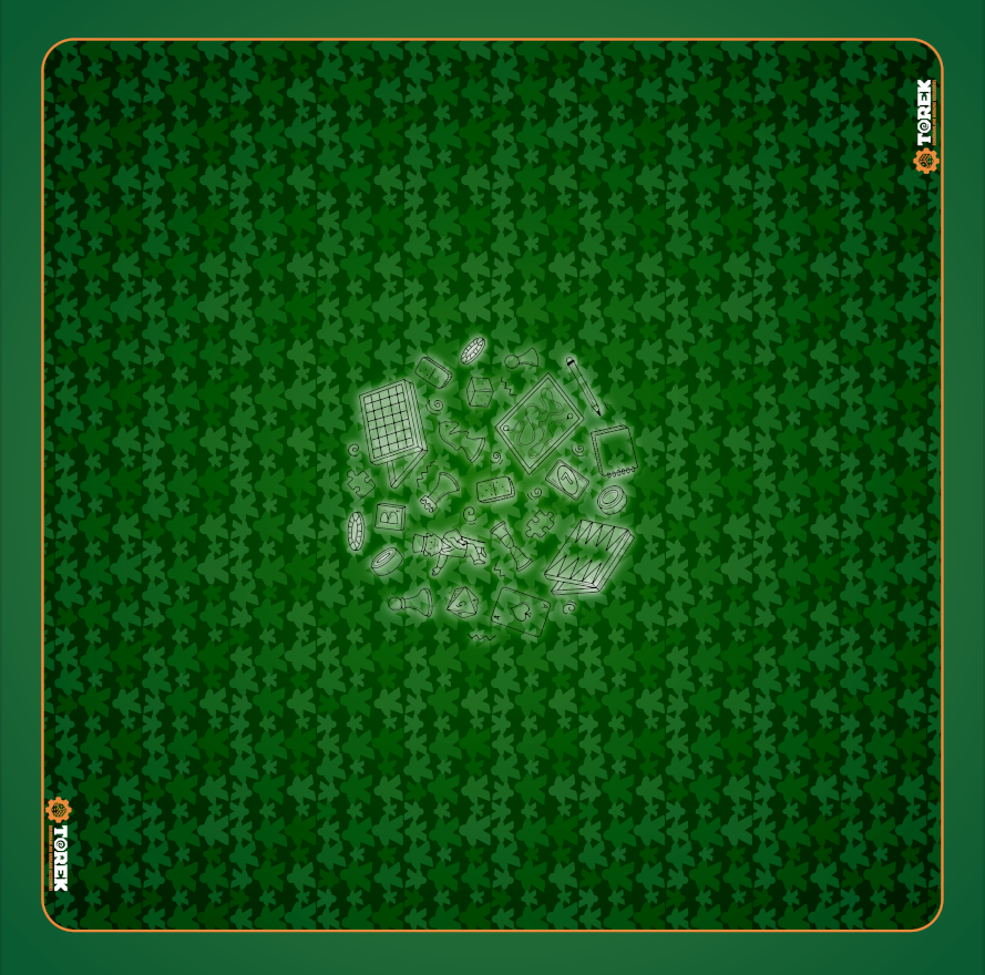Tapis Meeple Vert 60cm/60cm