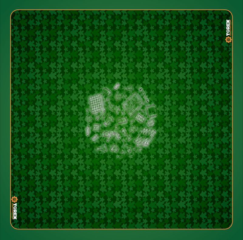 Tapis Meeple Vert 60cm/60cm