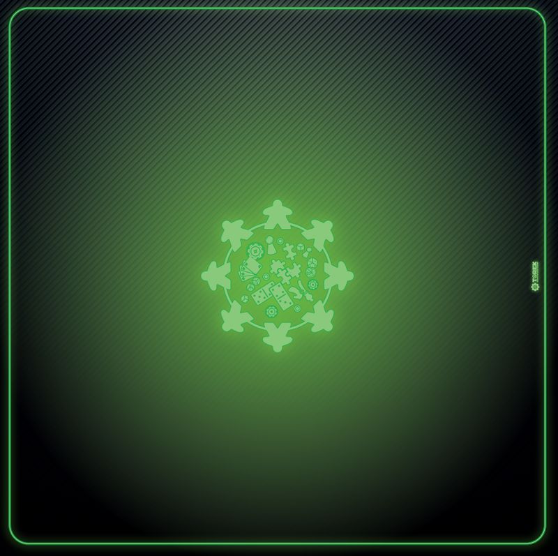 Tapis Meeple néon vert 60cm/60cm