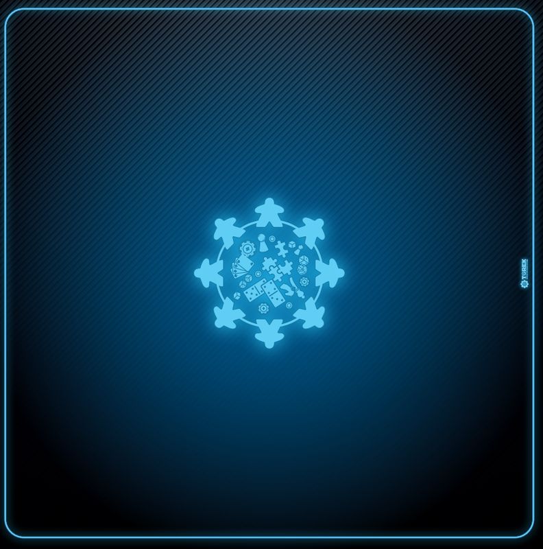 Tapis Meeple néon bleu 60 cm/60 cm