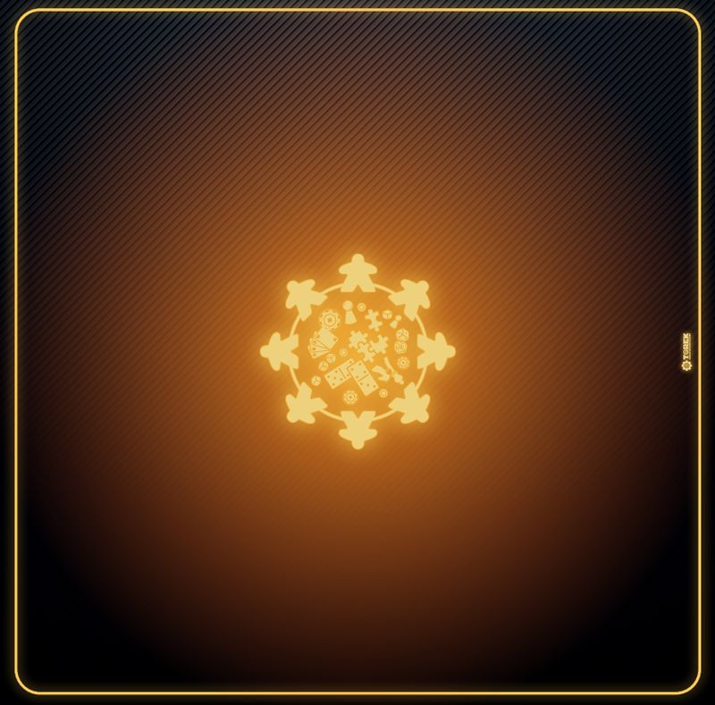 Tapis Meeple néon Jaune 60 cm/60 cm