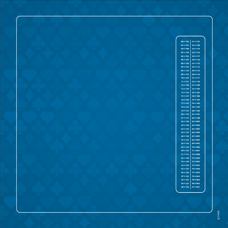 Tapis Belote Bleu 60x60